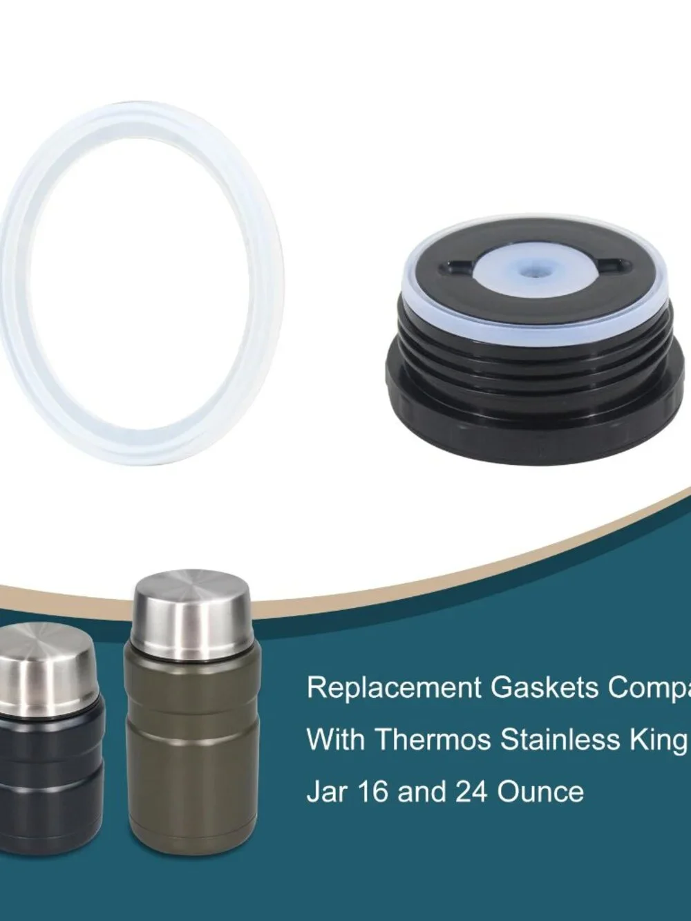 Replacement Gaskets Compatible with Thermos Stainless King Food Jar 16 and 24 Ou